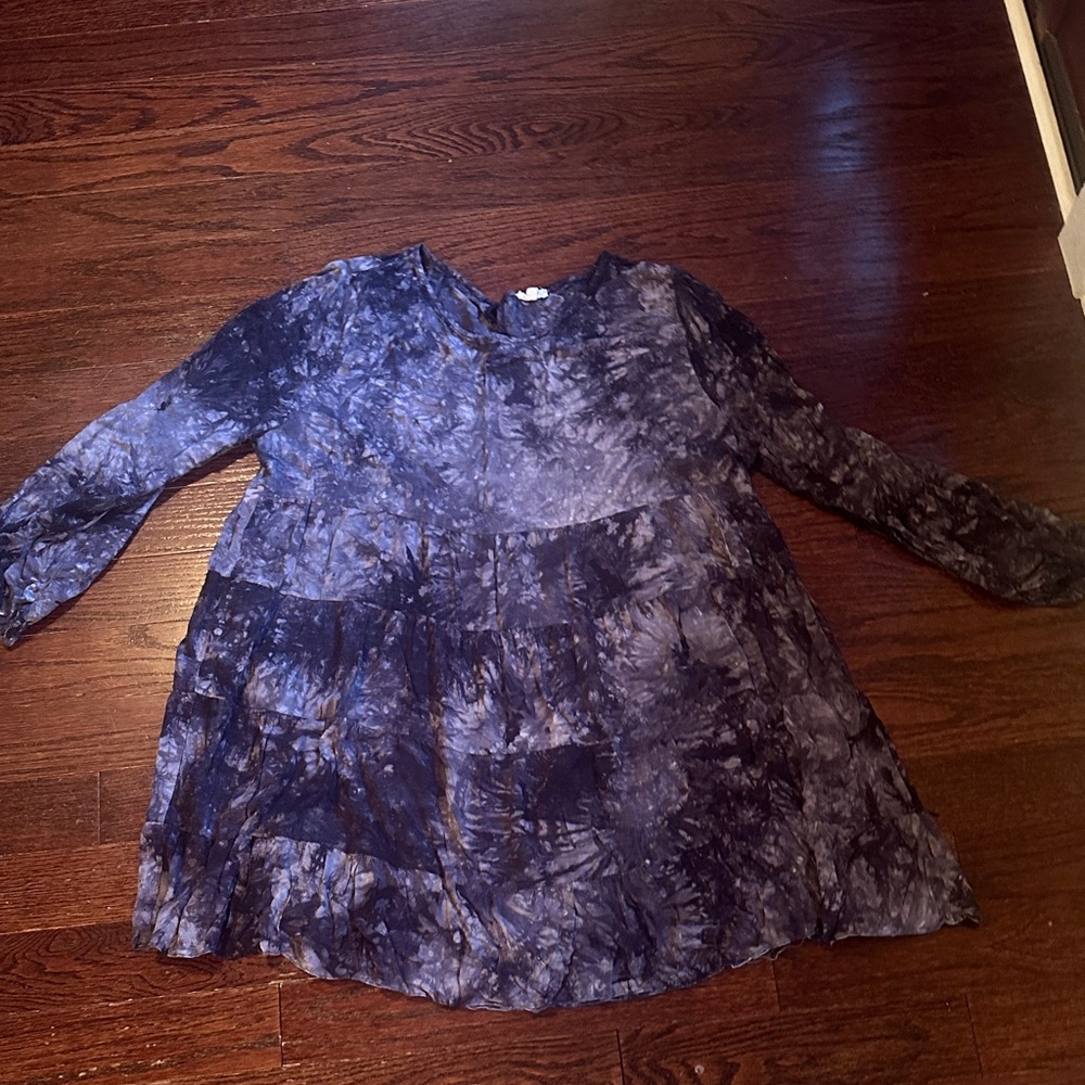 ODDY Black and Gray Tie-Dye Top